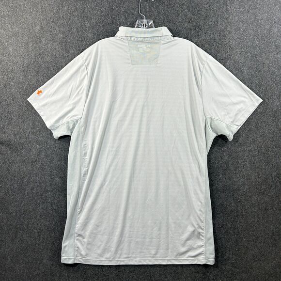 Under Armour Polo Shirt Men’s XXL Gray Golf Performance HeatGear Snap Button - Picture 4 of 11